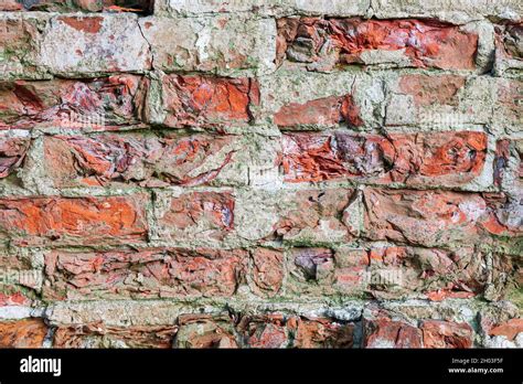 Closeup Of Old Red Damaged Brick Wall Stock Photo Alamy