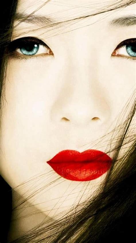 Asians Ziyi Zhang Blue Eyes Geisha Make Up Geisha Iphone Hd Phone