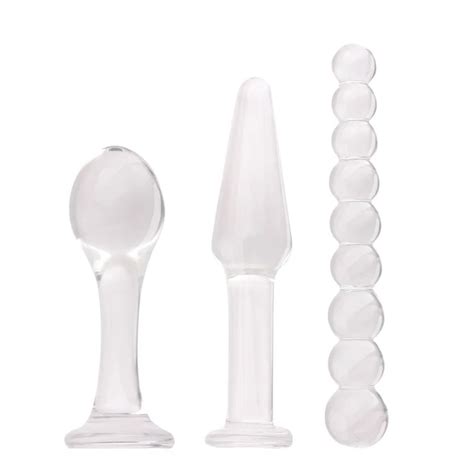 erotic pyrex glass dildo anal bead butt plug for fetish bdsm bondage couples flirting adults