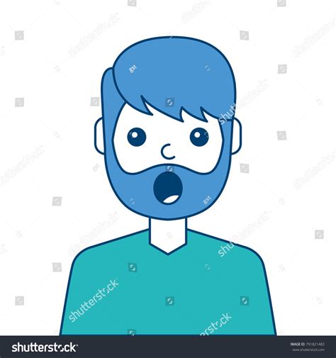 portrait surprised man face expression stock vector royalty free 791821483 shutterstock