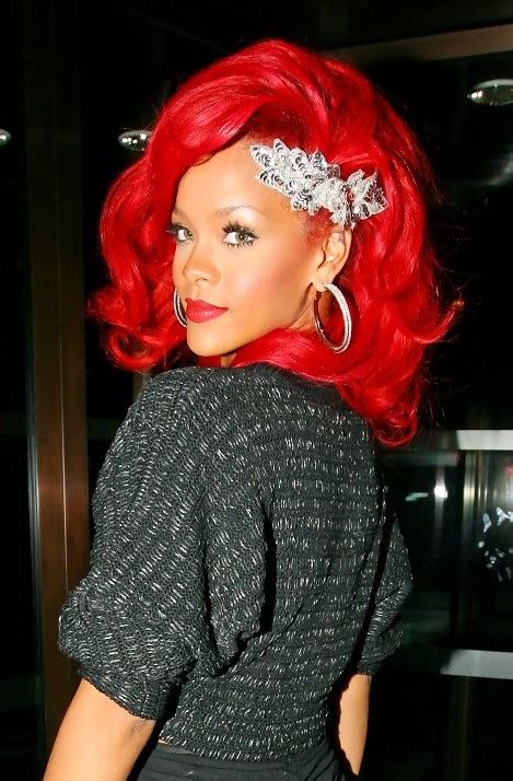 Trendy Red Hairstyles For Women Rihanna Fiery Red Curly Hairstyle Pretty Designs