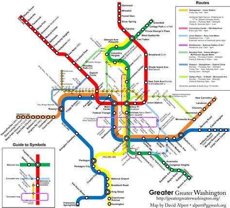 Ggw Metro Map With Circulator Bus Routes Borderstan