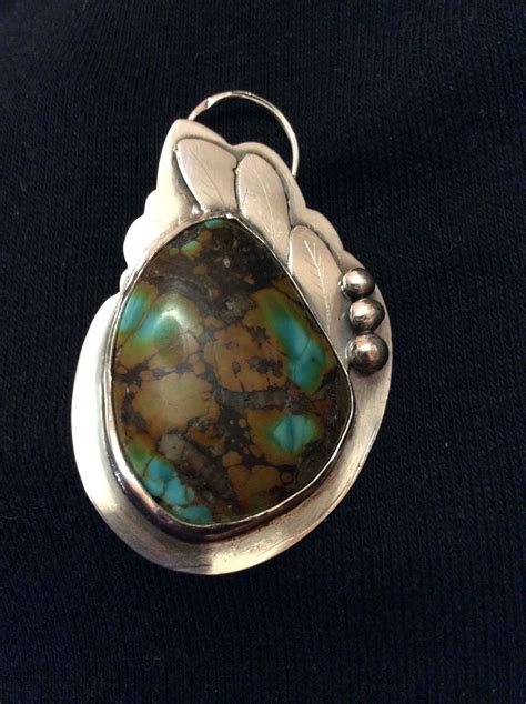 Sterling Silver And Turquoise Pendant My Third One Turquoise Pendant