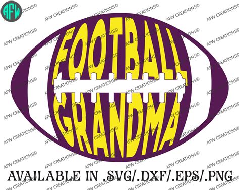 Digital Cut File Football Grandma Sports Grandma SVG