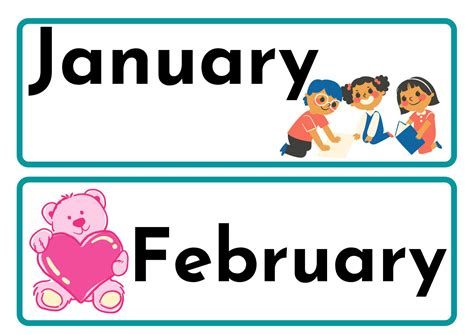 Months Of The Year Printable Signs Free Printable Download