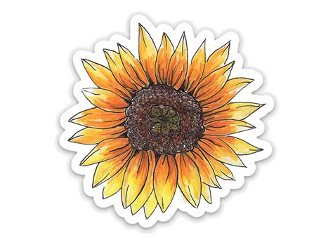 Sunflower Vinyl Sticker Whimsicals Paperie