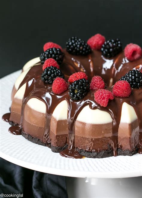 Banana cake in bundt cake form. No-Bake Three Chocolate Cake Recipe - Cooking LSL