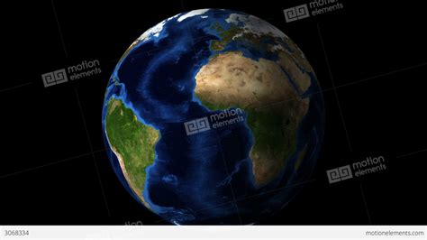 Earth Rotating Globe Stock Animation 3068334
