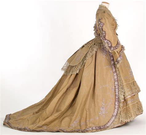 Sumptuous Fabric Dress Ca 1860 70 Obviously Later In The Decade