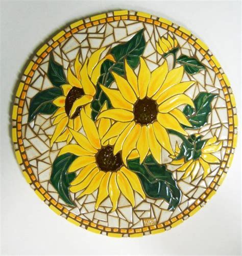 Mosaic Sunflowers Mosaic Tile Art Mosaic Art Sunflower Mosaic