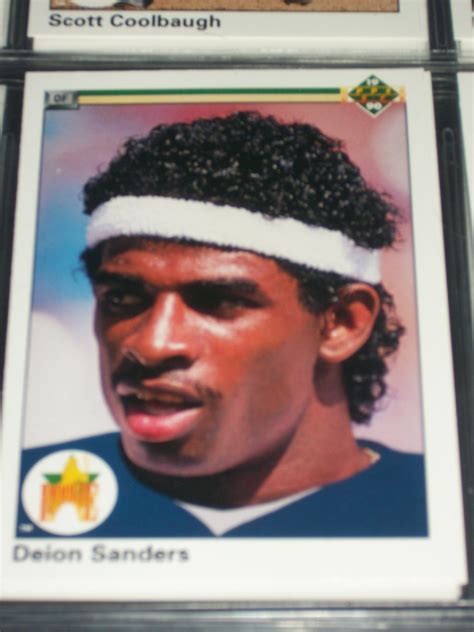 The set consisted of 802 baseball cards and each card from the 1991 upper deck baseball card set is listed below. Deion Sanders 1990 Upper Deck Star Rookie baseball card