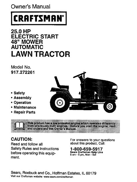 Craftsman 917272261 Owners Manual Pdf Download Manualslib