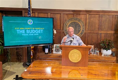 Mayor Blangiardi Submits Fy2025 Budget Proposals To Honolulu City