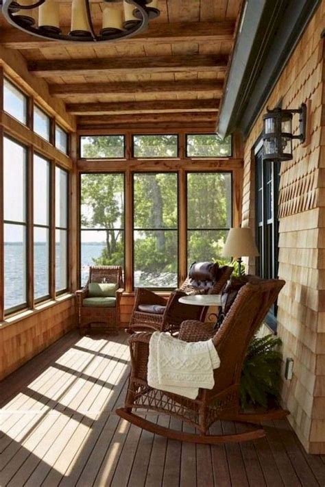 82 Rustic Diy Cabin Decorations That Look Spacious 16 Sunroom Designs