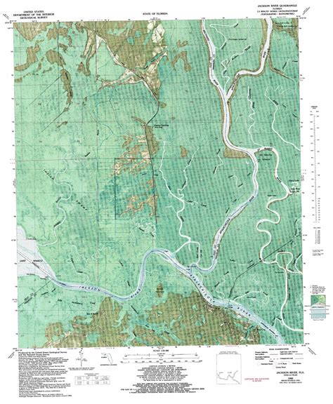 Jackson River Topographic Map 124000 Scale Florida