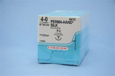 Suture 641g Ethicon 40 Silk Blk P 3 Bx 12 Acmedent