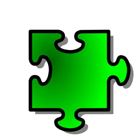 Puzzle Piece | Free Stock Photo | Illustration of a green puzzle piece | # 14991