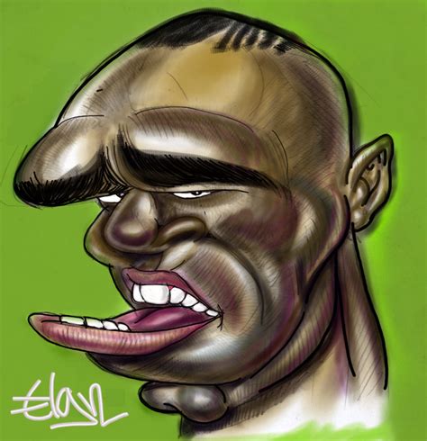 Subwaysurfer Blogggg Ipad Caricature Of Man With Big Forehead