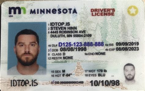 Minnesota Drivers License Template Compulasopa