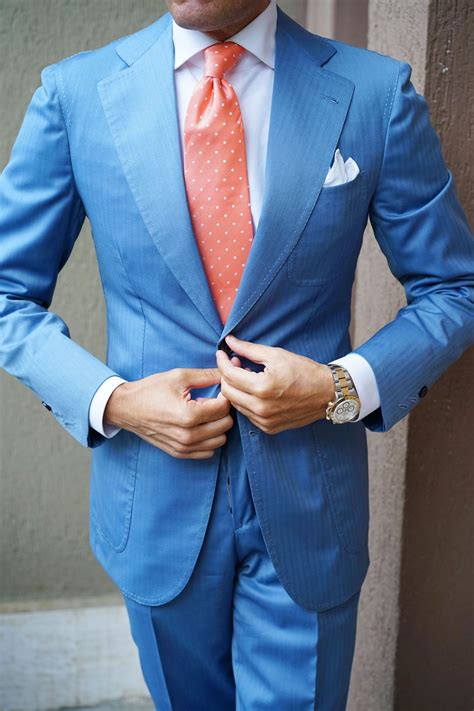 Coral Orange With White Polka Dots Necktie Best Wedding Ties For Men