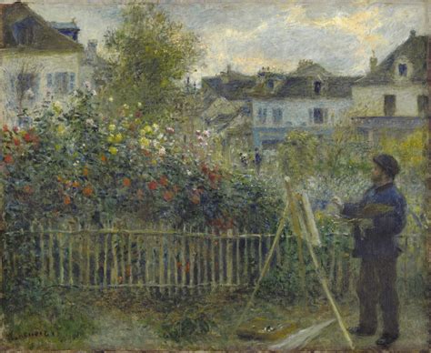 Monet Painting In His Garden At Argenteuil Auguste Renoir Artwork