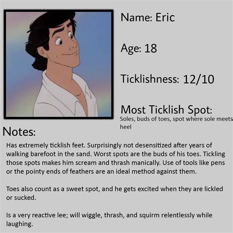 Tickle Stats Prince Eric By Knismozone On Deviantart