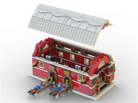 Lego Moc Santas Workshop Barn Complete By Thomusbean Rebrickable