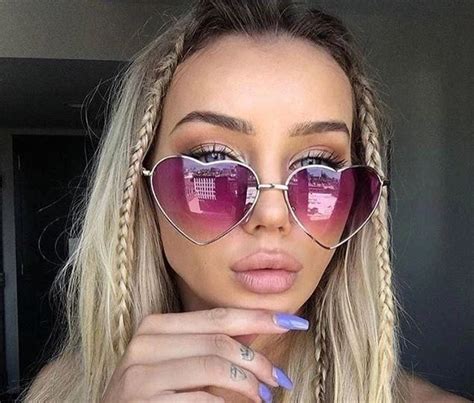 Heart Shaped Gradient Sunglasses Girly Giggles In 2020 Heart