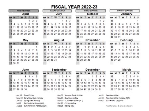 Printable 2022 23 Financial Year Calendar Digital Wall Australia