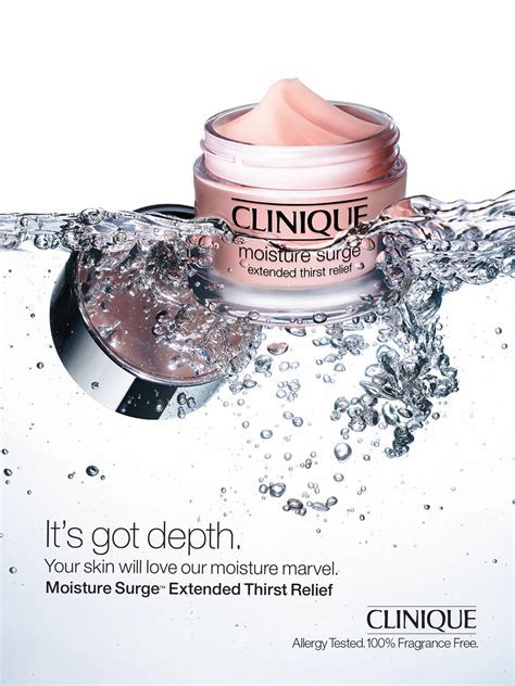 Hair care & hair products. Clinique Skincare Advertising Moisture Surge | Skin care ...