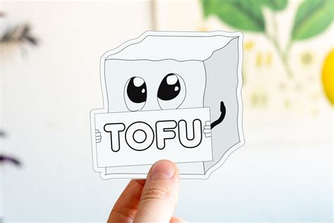 Tofu Sticker Cute Funny Laptop Sticker Popular Stickers Awesome