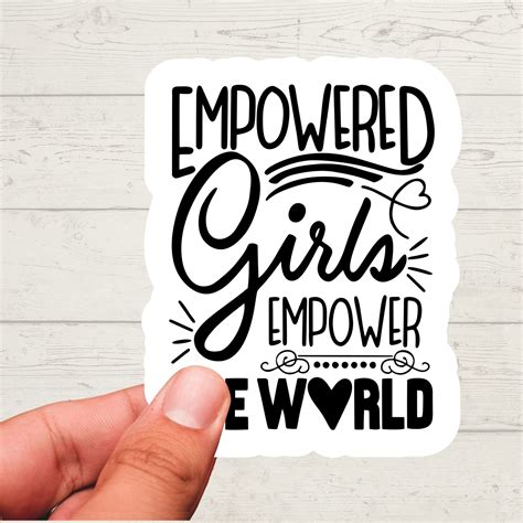 Empowered Girls Empower The World Motivational Digital Etsy