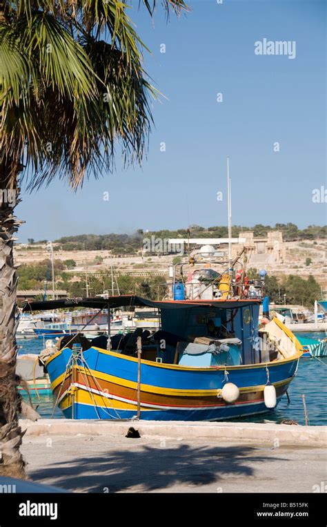 Marsaxlokk Malta Old Fishing Village With Ancient Architecture And