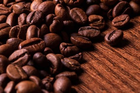 Closeup Image Of Roasted Coffee Grains Photo Free Download