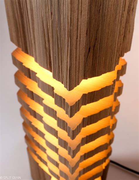 Modern Sliced Wood Light Sculpture Gadget Flow