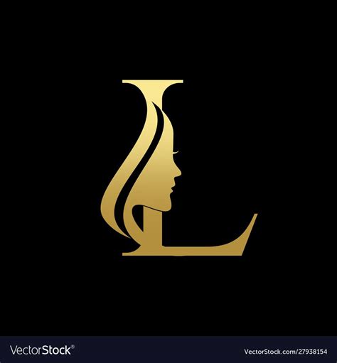 Letter L Beauty Women Face Logo Design Vector Download A
