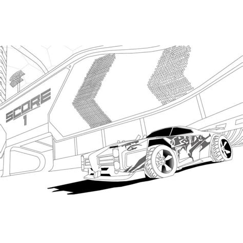 Rocket League Coloring Pages Octane The Racing Car XColorings