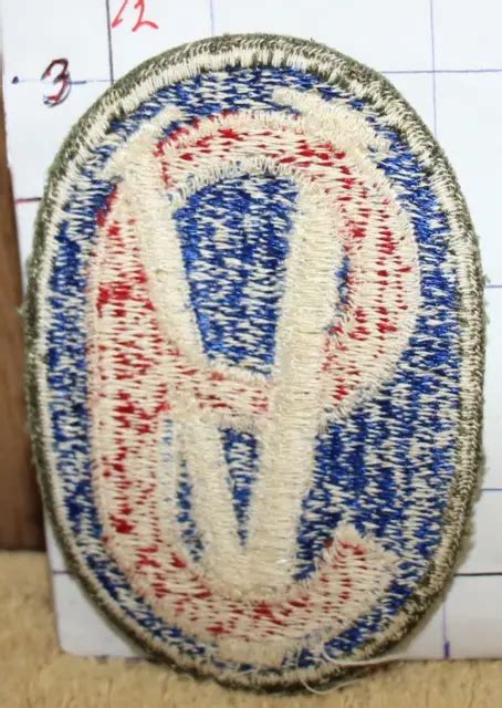Wwii Us Army 95th Division Olive Drab Border White Back Fe Shoulder Sleeve Patch 398 Picclick