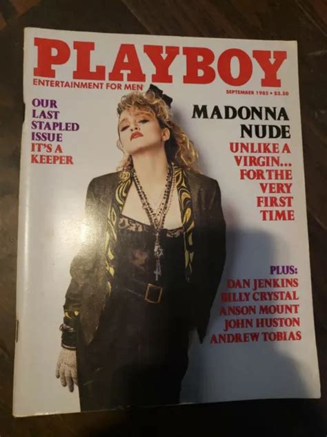 VINTAGE PLAYBOY MAGAZINE September 1985 Madonna Nude Playmate With