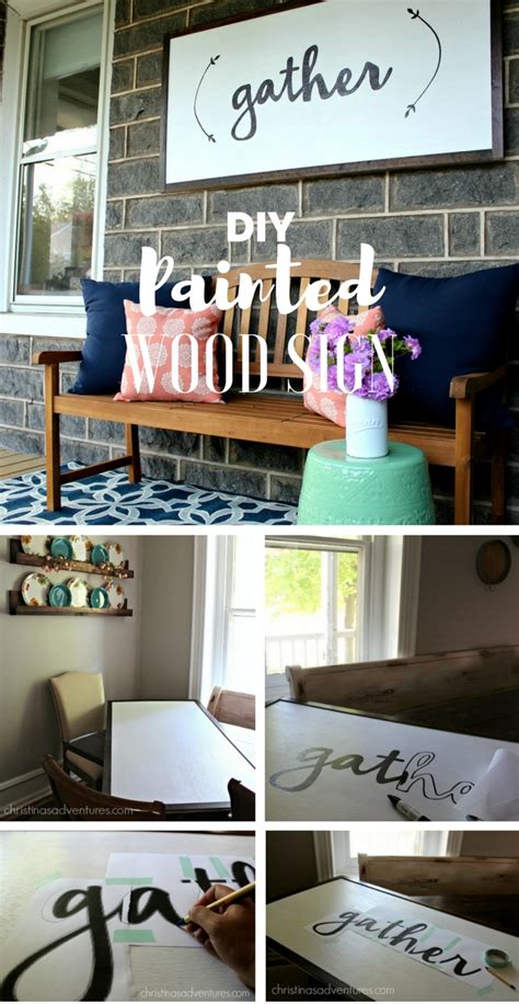 20 Diy Ideas To Remodel Your Wall 17diy Painted Wood Sign
