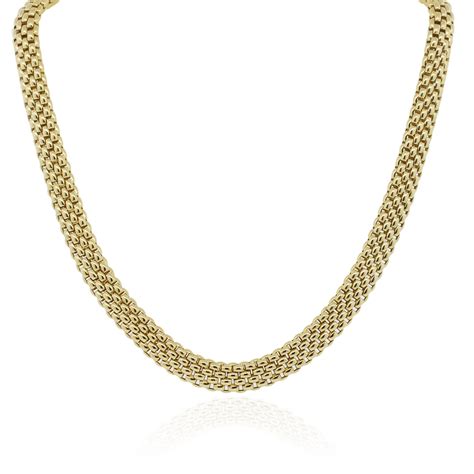 Fashion gold chain necklace chokers for women geometric pendant thick chain necklace punk style mixed linked chain party jewelry. Fope 18k Yellow Gold Thick Woven Chain Necklace
