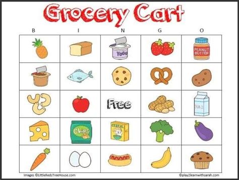 Why bother playing food games for kids? FREE Grocery Shopping Bingo Game and Scavenger Hunt ...