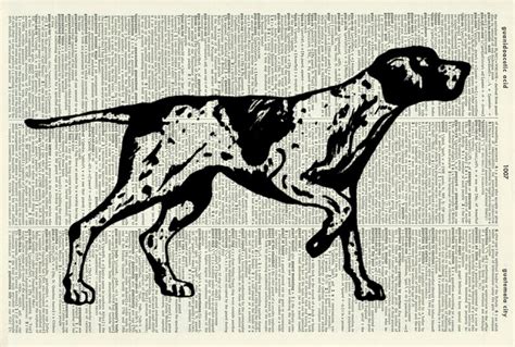 Pointer Dog Art Print Vintage Dictionary Page Print 79d Etsy