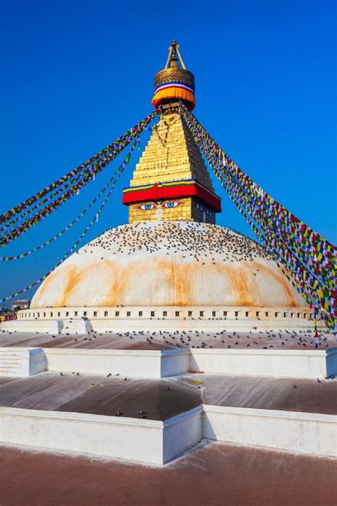 Boudhanath Great Stupa In Kathmandu Nepal Stock Photo Image Of