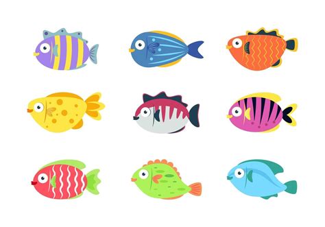 Download Cartoon Fish Set For Free Cartoon Fish Cartoons Vector