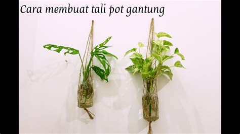 Ikat keranjang untuk pot tanaman. Cara membuat tali pot gantung || #vlog62 - YouTube