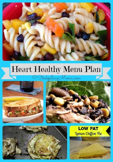 Heart Healthy Weekly Menu Plan Healthy Menu Plan Healthy Menu Heart