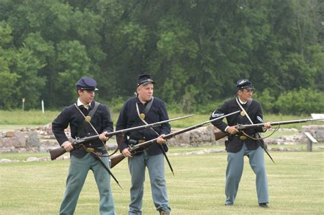American Civil War Life Union Infantryman Drills 4 Bayonet Drill