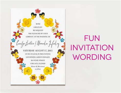 The invite can be worded as such; 15 Wedding Invitation Wording Samples: From Traditional to Fun