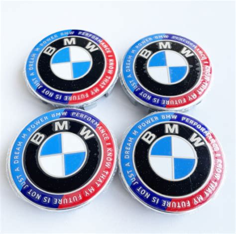 4pcs Kith Style Bmw 50th Years Of M Heritage Wheel Center Cap Badge